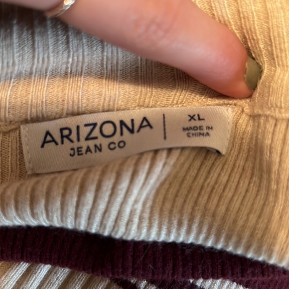 striped sweater, kohl’s Arizona, Size XL, cropped - Picture 3 of 3